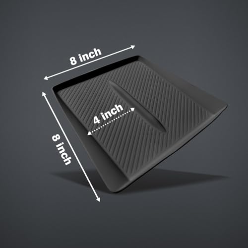 BestEvMod Center Console Wireless Charger Mat Compatible with Refreshed Model 3 Highland 2026 2025 2024 Accessories Phone Charge Area Silicone Mat Non Slip Silicone Pad (Black) - color: Black, size: 24+ M3