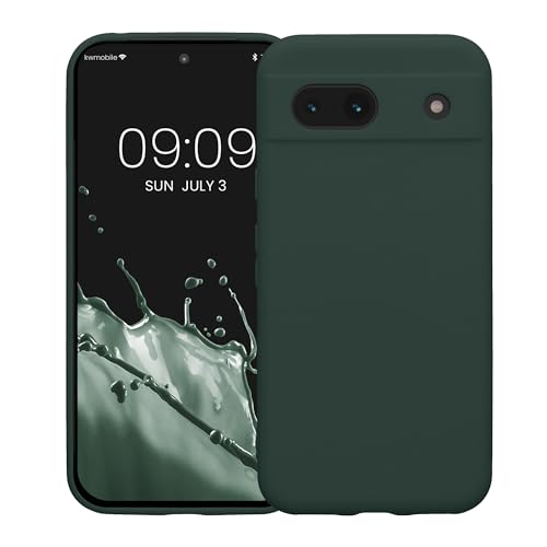 kwmobile Case Compatible with Google Pixel 8a Case - Protective Slim TPU Phone Cover - Soft Matte Finish - Moss Green - color: moss green