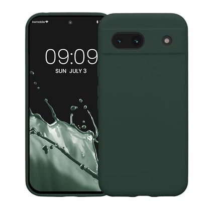 kwmobile Case Compatible with Google Pixel 8a Case - Protective Slim TPU Phone Cover - Soft Matte Finish - Moss Green - color: moss green