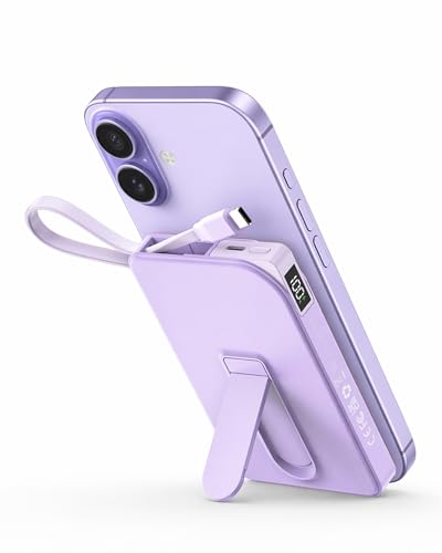 for Magsafe Power Bank iPhone, Magnetic Portable Charger 10000mAh - color: Purple