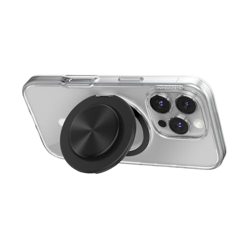 PopSockets Kick-Out Grip for MagSafe, Kickstand- Alum Radial Black - color: Alum Radial Black, style: MagSafe Kick-Out