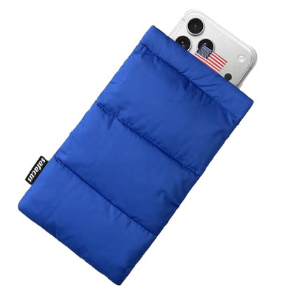 Thermal Phone Case Prevent OVERHEATING in The Sun, Cellphone Pouch for Camping Prevents Freezing, Extends Battery Life, Outdoor Warm Cover Bags for iPhone,Samsung Galaxy Blue - color: Blue