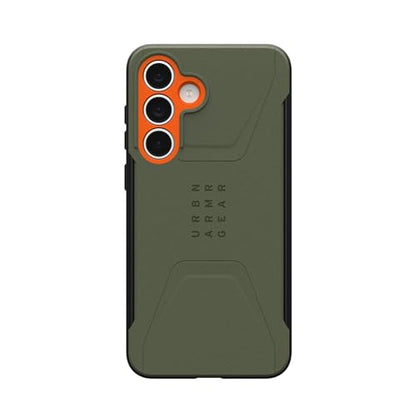 URBAN ARMOR GEAR UAG Designed for Samsung Galaxy S25 FE Case Civilian - Magnetic Charging Compatible Rugged Military Grade MIL-STD Protective Cover, Olive Drab - color: Civilian - Olive Drab