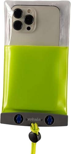 Aquapac Waterproof Phone Case, Small, Lime Green | iPhone and Android, Made in The UK, Hiking, Mountain Biking, Running Accessory, Floating, IPX8 certified to 30 ft deep. - color: Lime Green, size: Small