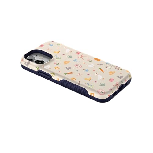 Casely iPhone 12 Mini Case | Hoppy Garden | Spring Things | Bold Protective Design | Compatible with MagSafe - color: Hoppy Garden | Spring Things, size: Iphone 12 Mini
