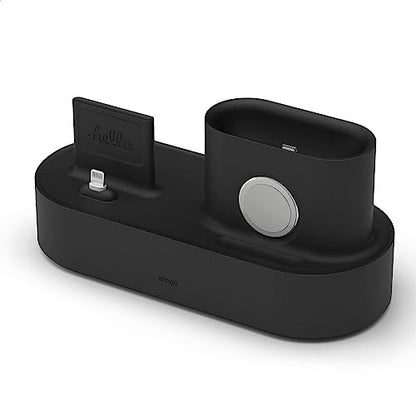 elago 3 in 1 Charging Station for iPhone, AirPods, AirPods Pro, Apple Watch - color: Black