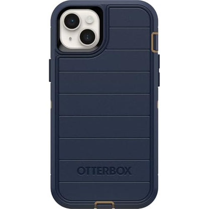 OtterBox iPhone 15 Plus and iPhone 14 Plus Defender Series Pro Case - Blue Suede Shoes (Blue), screenless, Rugged & Durable, with Port Protection, Includes Holster Clip Kickstand - color: Blue Suede Shoes (Blue)
