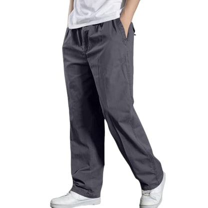 Mens Casual Pants Canvas Breathable Tactical Water Resistant Flap Pockets Golf BDU Casual Tactical Pants for Men - color: A Dark Gray, size: Large