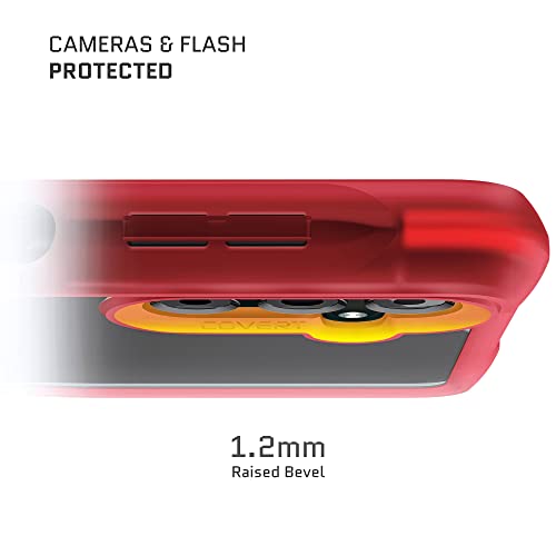 Ghostek COVERT Red Galaxy A13 5G Case Clear Hard Back Shockproof Protective Phone Cover Premium Slim Thin Lightweight Design Heavy Duty Designed for 2021 Samsung A13 5G (6.5inch) (Red-Limited Edition) - color: Red [Limited], size: Galaxy A13 5G