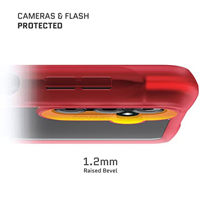 Ghostek COVERT Red Galaxy A13 5G Case Clear Hard Back Shockproof Protective Phone Cover Premium Slim Thin Lightweight Design Heavy Duty Designed for 2021 Samsung A13 5G (6.5inch) (Red-Limited Edition) - color: Red [Limited], size: Galaxy A13 5G