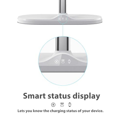 3 in 1 Wireless Charging Station for Apple Devices with MagSafe - color: White, size: Included adapter