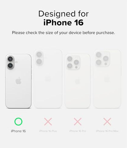 Ringke for iPhone 16 Case [Fusion Magnetic Matte Clear] | Compatible with MagSafe, Oil & Dirt Resistant, Anti-Fingerprint Technology Prevents Oily Smudges, Feels Velvety Soft - size: iPhone 16
