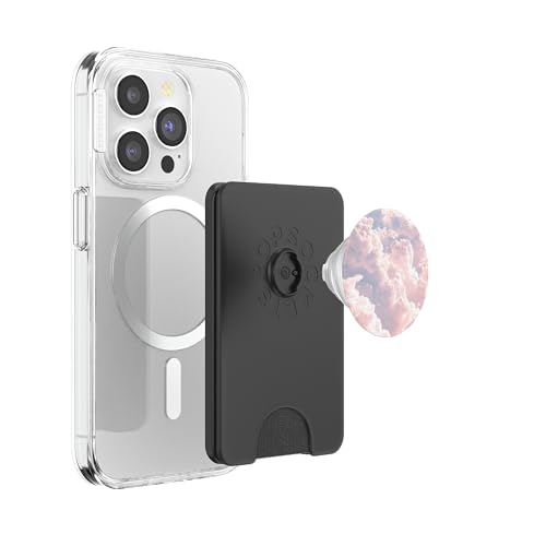 Pastel Pink and Purple Cloud Blue Sky Watercolor Clouds PopSockets PopWallet for MagSafe - style: Magnetic PopWallet