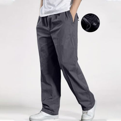 Mens Casual Pants Canvas Breathable Tactical Water Resistant Flap Pockets Golf BDU Casual Tactical Pants for Men - color: A Dark Gray, size: Large