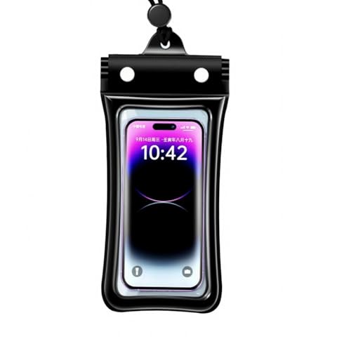 Waterproof Phone Pouch, Floatable Waterproof Phone Pouch with Touchscreen, Universal Cellphone Case, Underwater Photography for Swimming Rafting Diving (Black, 26x11cm) - color: Black
