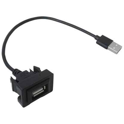 New Male to Female USB Power Socket Adapter, USB Port Car Charger Compatible with Toyota Vios 2008–2019