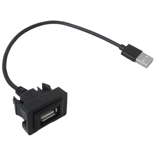 New Male to Female USB Power Socket Adapter, USB Port Car Charger Compatible with Toyota RAV4 2009–2019
