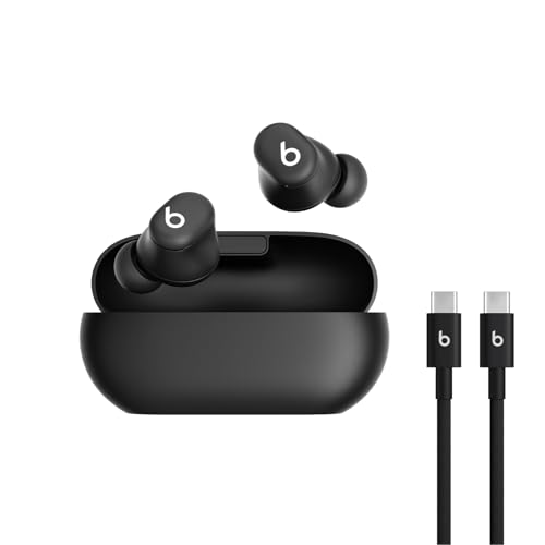 Beats Solo Buds - Wireless Bluetooth Earbuds with USB-C Charging Cables (1.5) - Matte Black - color: Matte Black, style: Solo Buds & Cable