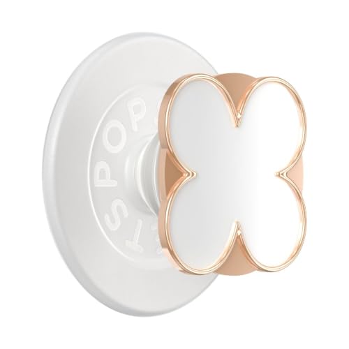 PopSockets Phone Grip for MagSafe, Magnetic Holder- Clover Rose Gold - color: Clover Rose Gold, style: MagSafe