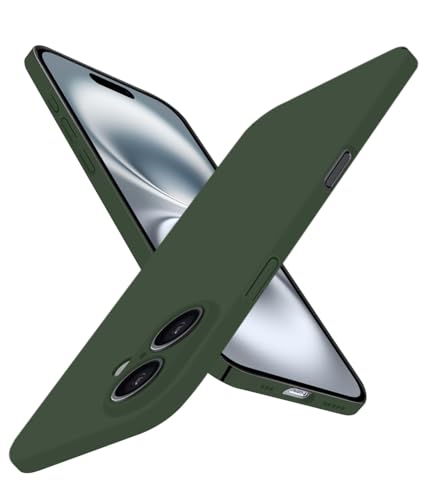 Super Thin for iPhone 16 Case, Ultra Slim Skin-Friendly Anti-Scratch Hard Cover [Full Camera Protection] [Smooth Matte Finish] Sleek Minimalist Phone Case for iPhone 16 6.1" 2024, Green - color: Green, size: iPhone 16