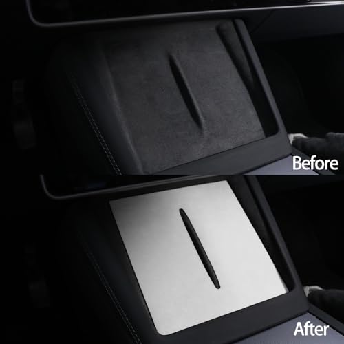 Suede Wireless Charger Pad for Tesla Model 3 24-26 Model Y 25-26 Gray - color: Gray