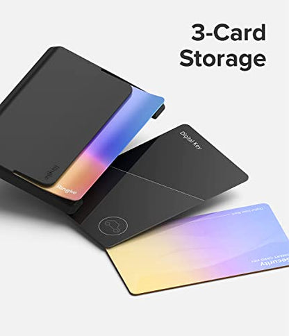 Ringke Side Slot Card Holder for Phone Case, Business Card Holder for Women, Men, ID Credit Card Holder Stick on, Phone Wallet Compatible with iPhone, Galaxy, and Pixel - Black - color: Black