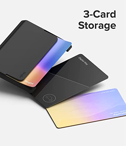 Ringke Side Slot Card Holder for Phone Case, Business Card Holder for Women, Men, ID Credit Card Holder Stick on, Phone Wallet Compatible with iPhone, Galaxy, and Pixel - Black (2 Pack) - color: Black (2 Pack)