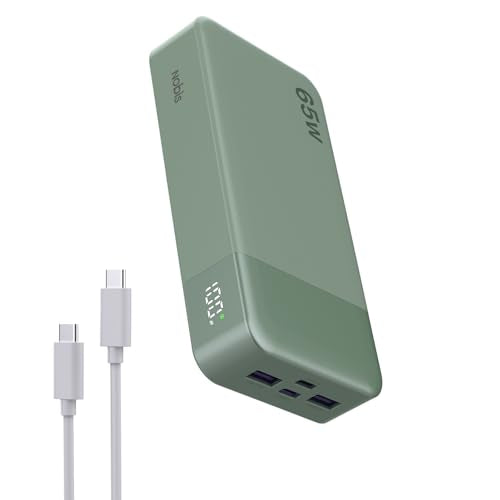 NOBIS 65W 20000mAh Portable Charger Power Bank Fast Charging - color: Green