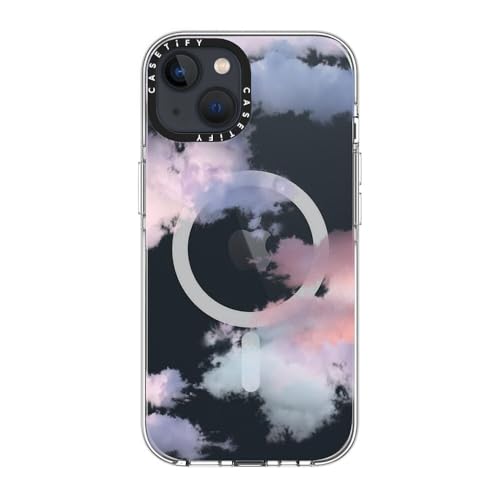 CASETiFY for iPhone 13 Case - Impact Clear Compatible with MagSafe | Not Yellowing | 6.6 ft. 3x Military Grade Drop Protection | Clouds | Clear - color: Clouds, size: Iphone 13 (6.1")
