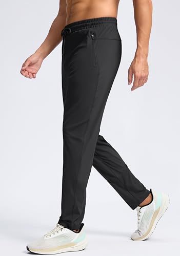 G Gradual Men's 30"/32"/34"/36" Inseam Tall Sweatpants with Zipper Pockets - color: Black, size: 3X-Large