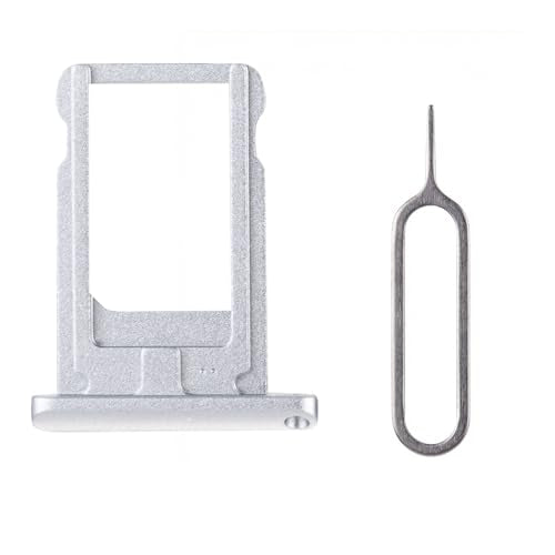 for iPad 2019 2020 10.2 inch SIM Card Tray Holder Slot Replacement for iPad 7th 8th Gen Fit for Model: A2200 A2198 A2428 A2429 A2430 (Silver) - color: Silver