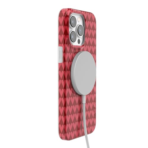 Casely iPhone 14 Pro Case | Crazy in Love | Red Hearts | Compatible with MagSafe | Classic Ultra Slim Design - color: Crazy in Love | Red Hearts, size: iPhone 14 Pro