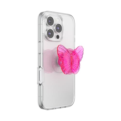 PopSockets Adhesive Phone Grip, Holder- Butterfly Magenta - color: Molded Butterfly, style: Adhesive