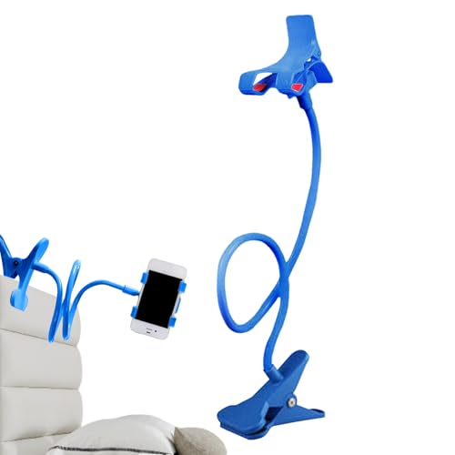 Cellphone Holder Bed Flexible Lazy Arm Phone Mount - color: Blue