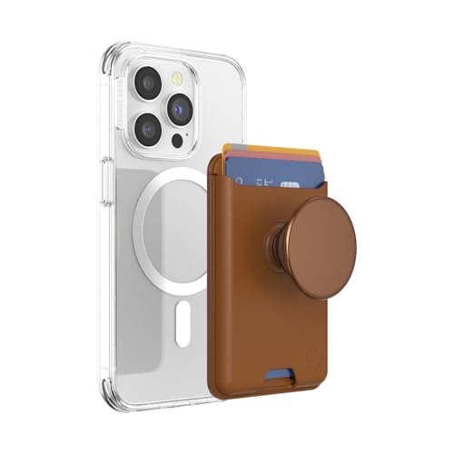 PopSockets Phone Wallet for MagSafe with Grip- Cognac - color: Cognac, style: With Grip