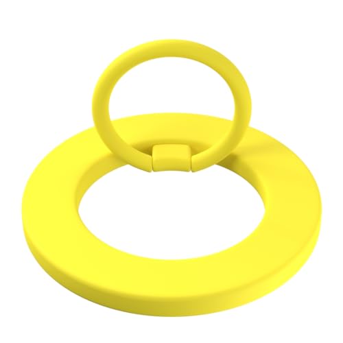 FELONY CASE - Neon Yellow MagSafe Ring Grip and Stand - Version 2.0 - Improved Stronger Magnet, Magnetic Phone Ring Holder for MagSafe Compatible iPhone 17, 16, 15, 14, 13,12, Pro Max- Drop Protection - color: Neon Yellow