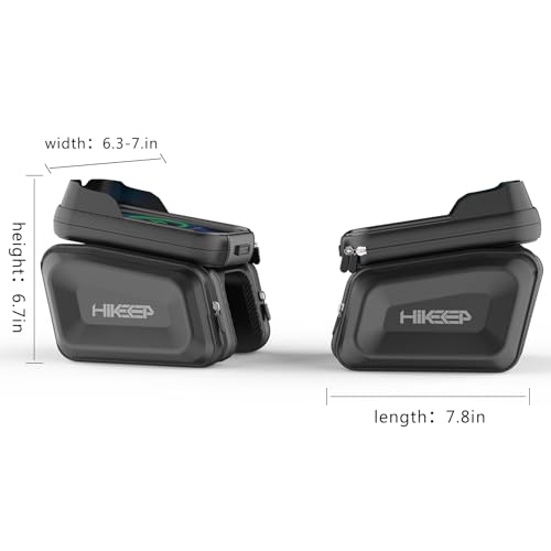 HiKeep Waterproof Electric Bike Phone Holder Bag - Bike Handlebar Phone Mount Bag with Touchscreen Window, Convenient Storage for Cyclists, Ideal for Long Rides and Commuting