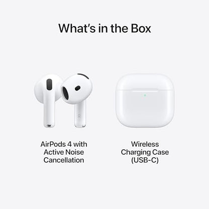 Apple AirPods 4 Wireless Earbuds with Active Noise Cancellation - style: With Active Noise Cancellation