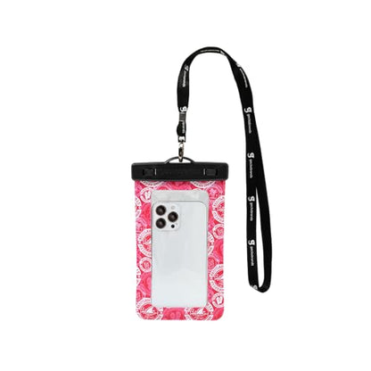 geckobrands Large Phone Dry Bag – IPX8 Waterproof with Lanyard for Submersion Protection – Fits Most iPhone and Samsung Galaxy Models - color: Pink Margaritaville Toss