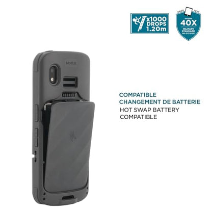 Mobilis Rugged Case for Zebra TC15 TN28 Mobile Computers, Reinforced Protective Cover, Black, 065023