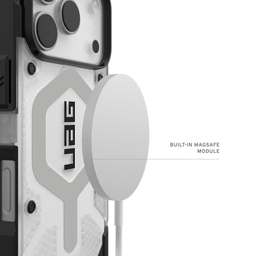 URBAN ARMOR GEAR UAG Designed for iPhone 17 Pro Case Pathfinder Clear - Compatible with MagSafe Military Grade Protective Cover, Ice/Silver - color: Pathfinder Clear - Ice/Silver