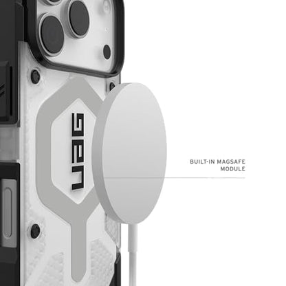 URBAN ARMOR GEAR UAG Designed for iPhone 17 Pro Case Pathfinder Clear - Compatible with MagSafe Military Grade Protective Cover, Ice/Silver - color: Pathfinder Clear - Ice/Silver