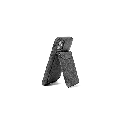 Peak Design Mobile Stand Wallet, Charcoal, Slim Profile, On-Demand Stand, Weatherproof Nylon Fabric, Connects to Mobile Cases, MagSafe Compatible, for iPhone, Samsung and Google Phones - color: Charcoal