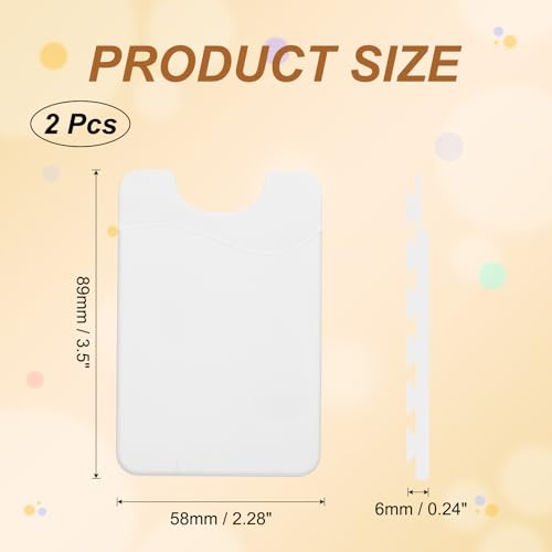 uxcell 2 Pack Suction Phone Card Holder, Silicone Suction Cup Phone Grip Card Holder Mount with Card Slot for Cellphone, White - color: White
