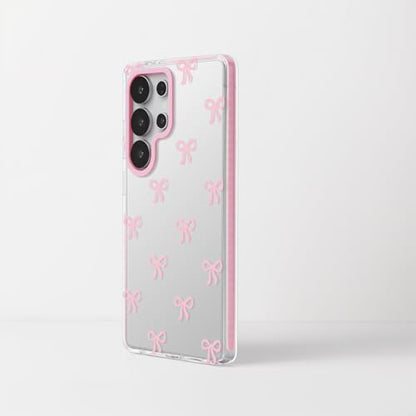 Dumkery Cute Phone Case for Samsung Galaxy S25 Ultra, Bow Aesthetic Pattern Cases, Soft Clear TPU Shockproof Bumper Cover for Girls Women - size: Samsung Galaxy S25 Ultra
