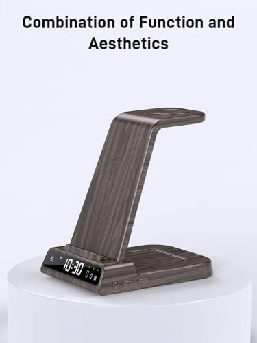 Wireless Charger for Samsung, Android Charger for Samsung Galaxy S25 Ultra - color: Woodgrain