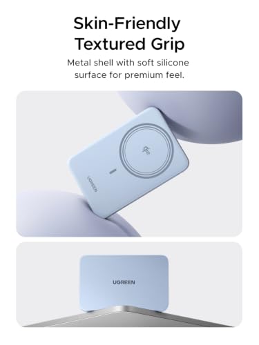 UGREEN Magflow Air Slim Magsafe Power Bank Qi2 15W Portable Charger 5000mAh - color: Blue
