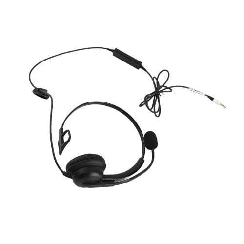 SUNGOOYUE Single Ear Headset, Comfortable Lightweight Noise Canceling Wired Headset with Mic for Call Center (Single 3.5mm Interface) - size: Single 3.5mm Interface