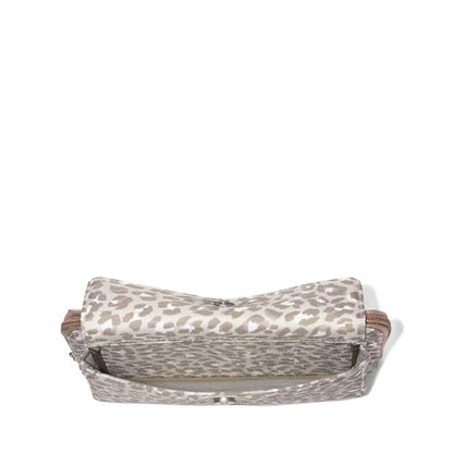 Baggallini Rfid Phone Wallet Crossbody - color: Mocha Cheetah Print