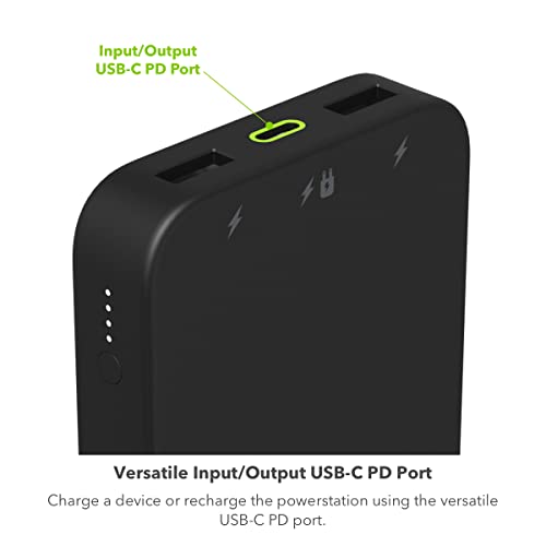 mophie Powerstation 2023 with PD Power Bank - 10,000 mAh Large Internal Battery, (2) USB-A Port and (1) 20W USB-C PD Fast Charging Input/Output Port, Travel-Friendly - size: 10,000 mAh, style: Gen 2